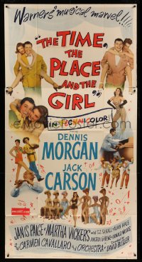 4w925 TIME, THE PLACE & THE GIRL 3sh '46 Dennis Morgan & Jack Carson in Warner's musical marvel!