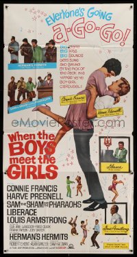 4w974 WHEN THE BOYS MEET THE GIRLS 3sh '65 Connie Francis, Liberace, Herman's Hermits!