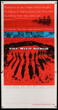 4w983 WILD BUNCH int'l 3sh '69 Sam Peckinpah cowboy classic, great different artwork!