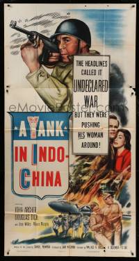 4w991 YANK IN INDO-CHINA 3sh '52 John Archer, Douglas Dick, they couldn't push this Yank around!