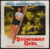 4w103 STOWAWAY GIRL 6sh '57 Trevor Howard, Pedro Armendariz, full-length sexy Elsa Martinelli!