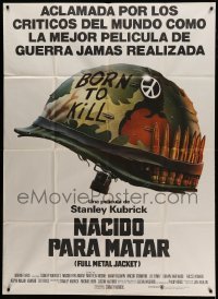 4w178 FULL METAL JACKET Argentinean 41x57 '87 Stanley Kubrick Vietnam War movie, Castle art!