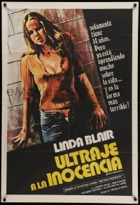 4w192 BORN INNOCENT Argentinean '74 different image of runaway teen/Exorcist star Linda Blair!
