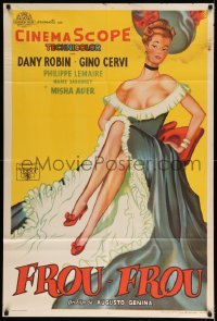 4w232 TOY WIFE Argentinean '55 Frou-Frou, great full-length art of sexy Dany Robin!