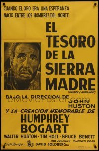 4w234 TREASURE OF THE SIERRA MADRE Argentinean R50s cool different art of Humphrey Bogart, classic!