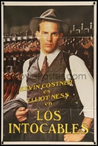 4w236 UNTOUCHABLES teaser Argentinean '87 portrait of Kevin Costner as Eliot Ness, Brian De Palma