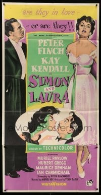 4w020 SIMON & LAURA English 3sh '55 great art of Peter Finch & Kay Kendall, are they in love!