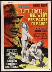 4w243 ALL THE BROTHERS OF THE WEST SUPPORT THEIR FATHER Italian 1p '72 cool spaghetti western!