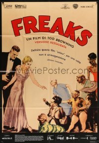 4w271 FREAKS Italian 1p R16 Tod Browning classic, wonderful art from 1st release Belgian poster!