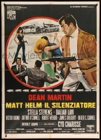 4w322 SILENCERS Italian 1p '66 different art of Dean Martin with machine gun + the Slaygirls!