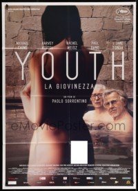 4w354 YOUTH Italian 1p '15 old Michael Caine & Harvey Keitel in pool with sexy naked woman!