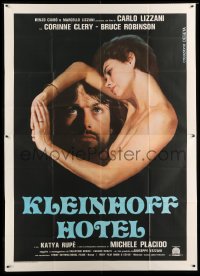 4w144 KLEINHOFF HOTEL Italian 2p '77 sexy naked Corinne Clery with her arms around Bruce Robinson!