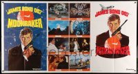 4w070 MOONRAKER advance 1-stop poster '79 art of Roger Moore as James Bond by Robert McGinnis!