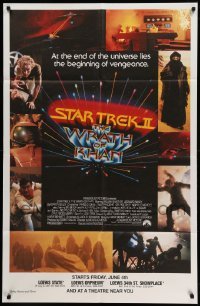 4w059 STAR TREK II half subway '82 The Wrath of Khan, Leonard Nimoy, William Shatner, sequel!