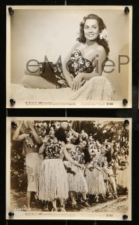 4x885 ON THE ISLE OF SAMOA 3 8x10 stills '50 Jon Hall, Cabot, South Pacific romance & adventure!