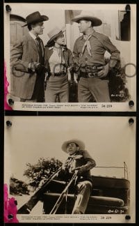 4x617 OVER THE BORDER 8 8x10 stills '50 tough cowboy Johnny Mack Brown & Wendy Waldron!