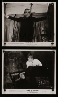 4x893 SCARS OF DRACULA 3 8x10 stills '71 Hammer horror, great images of vampire Christopher Lee!