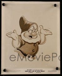 4x985 SNOW WHITE & THE SEVEN DWARFS 2 8x10 stills '38 Walt Disney classic, art of Doc and Happy!