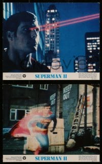 4x201 SUPERMAN II 6 color 8x10 stills '81 Christopher Reeve, Margot Kidder, Hackman & Perrine!