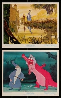 4x260 SWORD IN THE STONE 3 color 8x10 stills '64 Disney cartoon of King Arthur & Merlin the Wizard