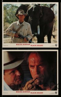 4x165 WHITE HUNTER, BLACK HEART 8 8x10 mini LCs '90 Clint Eastwood as director John Huston, Africa!