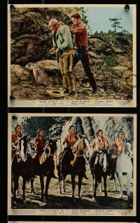 4x207 FROM HELL TO TEXAS 5 color English FOH LCs '58 cowboy Don Murray, Diane Varsi, Man Hunt!