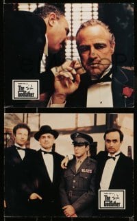 4x181 GODFATHER 7 color English FOH LCs '72 Marlon Brando & Al Pacino, Francis Ford Coppola classic