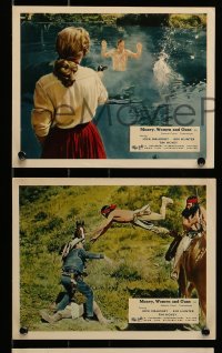 4x185 MONEY, WOMEN & GUNS 7 color English FOH LCs '59 cowboy Jock Mahoney, cool gambling images!