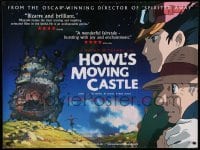 4y188 HOWL'S MOVING CASTLE British quad '05 Hayao Miyazaki, great different anime castle!