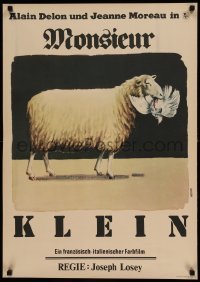 4y092 MR. KLEIN East German 23x32 '77 Alain Delon, Joseph Losey, wild sheep and bird Heinke art!