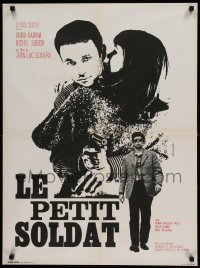 4y353 LE PETIT SOLDAT French 24x32 '63 Jean-Luc Godard, Anna Karina, Michel Subor!