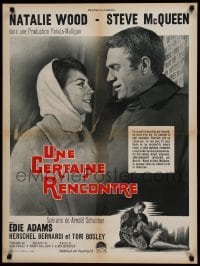 4y355 LOVE WITH THE PROPER STRANGER French 24x32 '64 romantic close up of Natalie Wood & McQueen!