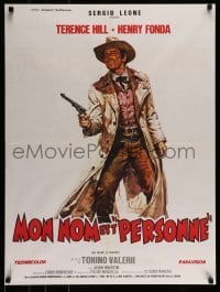 4y357 MY NAME IS NOBODY style A French 24x32 R1980s Il Mio nome e Nessuno, Casaro art of Henry Fonda!