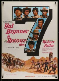 4y362 RETURN OF THE SEVEN French 23x32 '67 Yul Brynner reprises his role as master gunfighter!