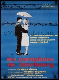 4y398 UMBRELLAS OF CHERBOURG French 15x20 R80s Les Parapluies de Cherbourg, Catherine Deneuve!