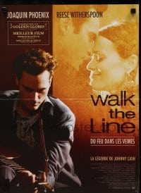 4y402 WALK THE LINE French 16x21 '05 cool image of Joaquin Phoenix as Johnny Cash, Witherspoon!