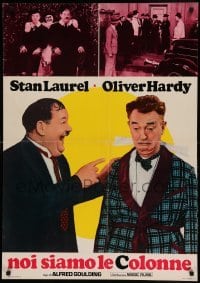 4y430 CHUMP AT OXFORD Italian 27x38 pbusta R69 great completely different images of Laurel & Hardy