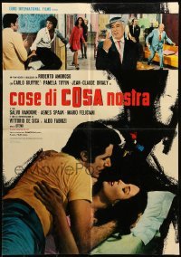 4y431 COSE DI COSA NOSTRA Italian 26x37 pbusta '71 Carlo Giuffre, Mafia crime thriller!