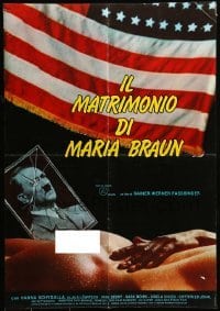 4y442 MARRIAGE OF MARIA BRAUN Italian 26x38 pbusta '79 Rainer Werner Fassbinder, Hanna Schygulla!