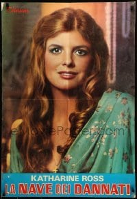 4y448 VOYAGE OF THE DAMNED Italian 27x39 pbusta '77 great h+s portrait of sexiest Katharine Ross!
