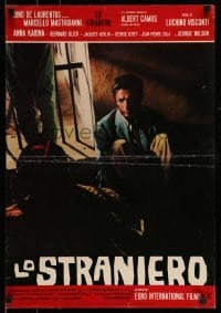 4y475 STRANGER Italian 18x27 pbusta '68 Luchino Visconti's Lo Straniero, Marcello Mastroianni!