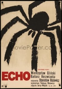 4y873 ECHO Polish 23x33 '64 Stanislaw Rozewicz directed, Gorka spider art!