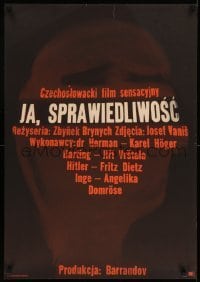 4y889 I JUSTICE Polish 23x33 '68 Ja, Spravedlnost, World War II, Fritz Diez as Adolph Hitler!