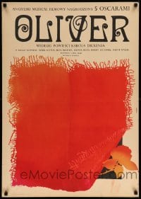 4y941 OLIVER Polish 24x33 '71 Charles Dickens, Carol Reed, completely different art by Jakob Erol