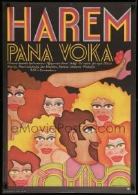 4y974 SVATBY PANA VOKA Polish 23x32 '71 Karel Stekly, wacky Krajewski art of man & many women!