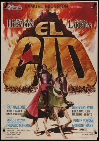 4y281 EL CID Spanish R74 Anthony Mann directed, Charlton Heston, sexy Sophia Loren, Mac art!
