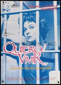 4y288 I WANT TO LIVE Spanish R90 Susan Hayward as Barbara Graham behind bars!