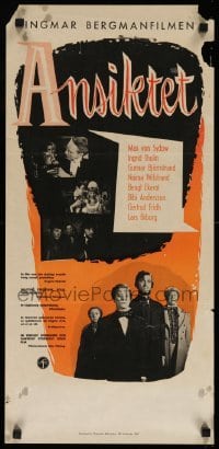 4y067 MAGICIAN Swedish stolpe '58 Ingmar Bergman's classic Ansiktet, Max Von Sydow, Ingrid Thulin!