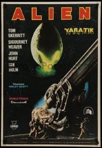 4y024 ALIEN Turkish '81 Ridley Scott sci-fi monster classic, cool different art by Omer Muz!
