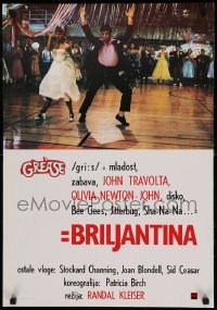4y130 GREASE Yugoslavian 19x28 '78 John Travolta & Olivia Newton-John in a most classic musical!